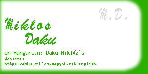 miklos daku business card